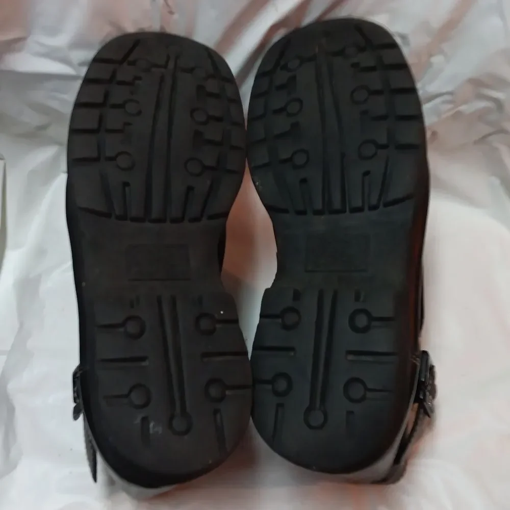 Dr. Martens Black Leather Buckle Boots Men's 12 Preowned